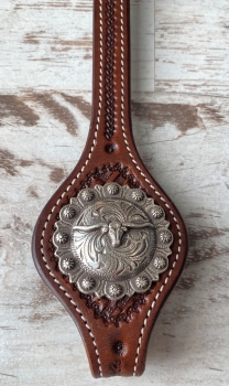 Longhorn Steer Berry Concho antik 1 3/4